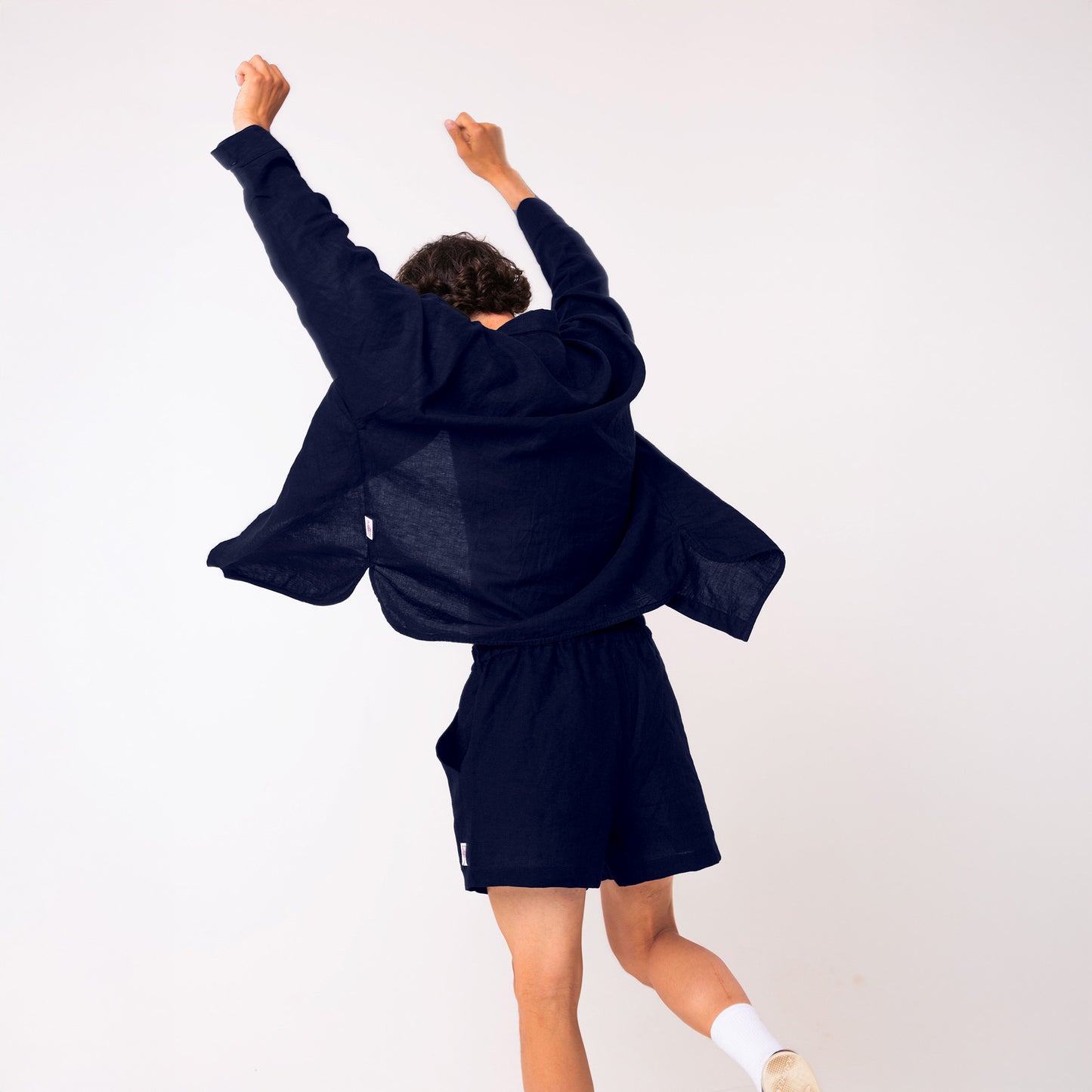 Linen shirt for men | Solid blue | READY TO SHIP