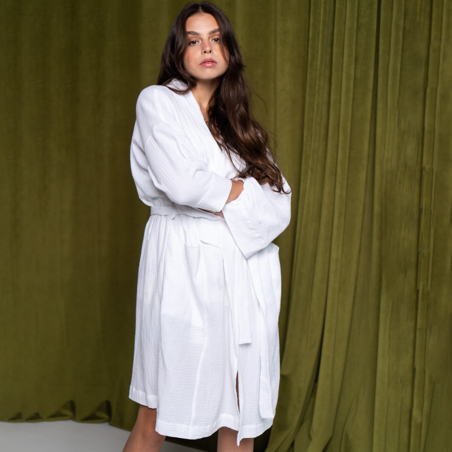 Cotton kimono robe 'cloud' | READY TO SHIP