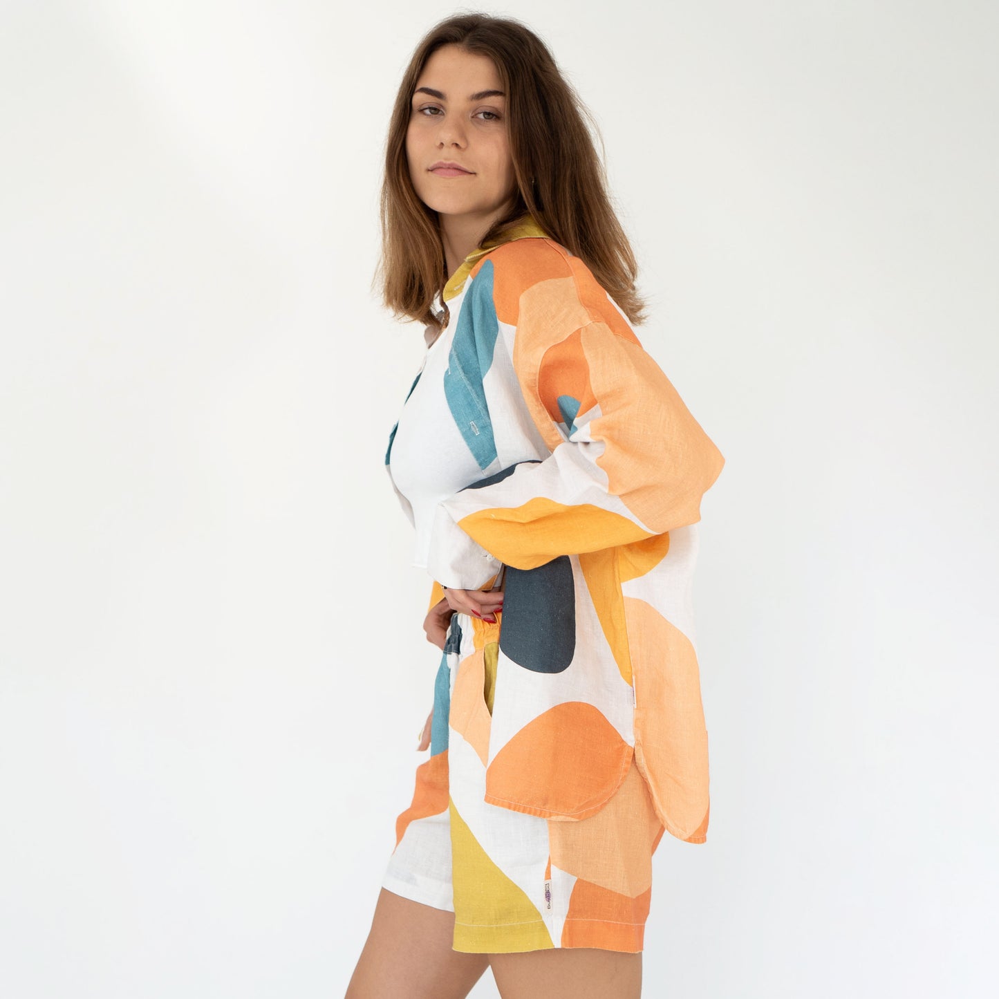 Linen shirt and shorts - bubbles