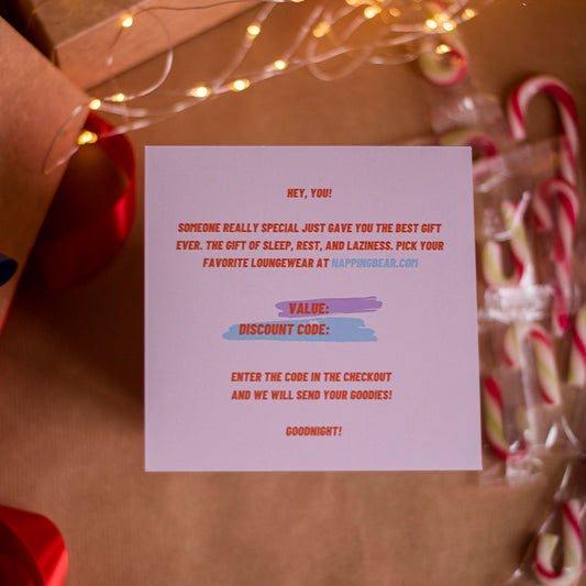 Napping Bear gift card (a physical one)