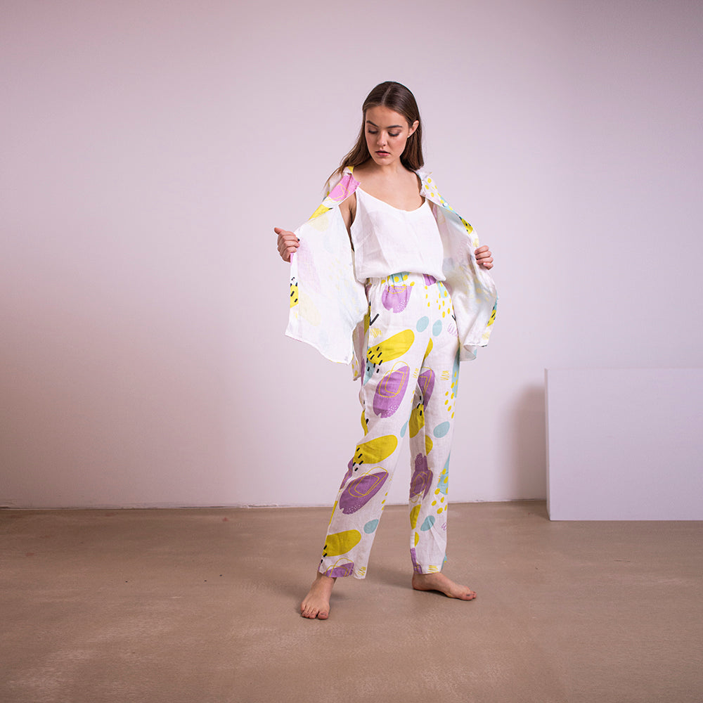 'Dreamless sleep' linen trousers