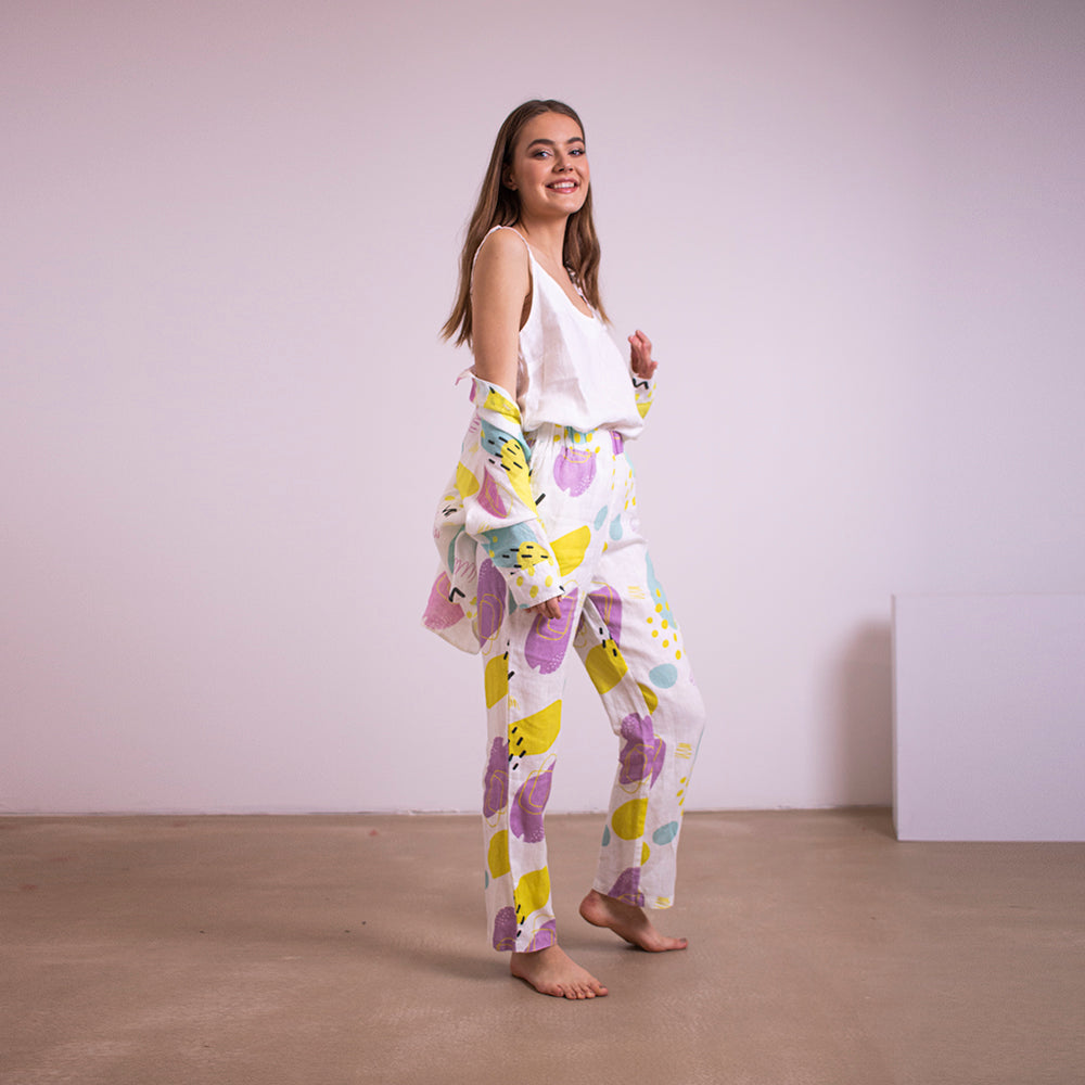 'Dreamless sleep' linen trousers