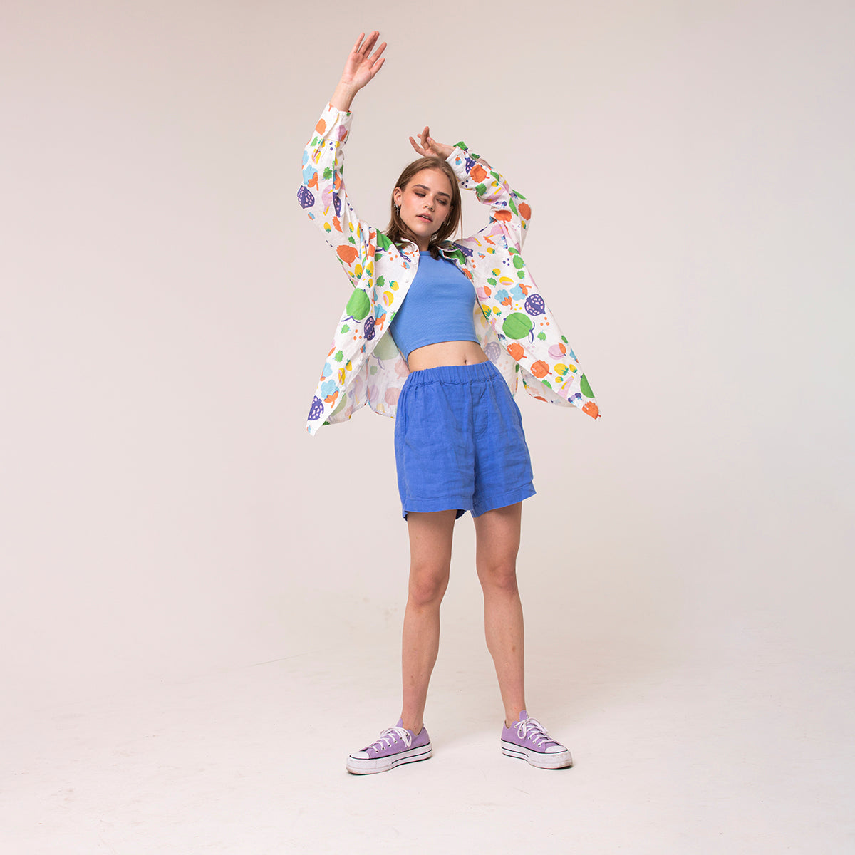 Linen shirt for women | Funky fruits