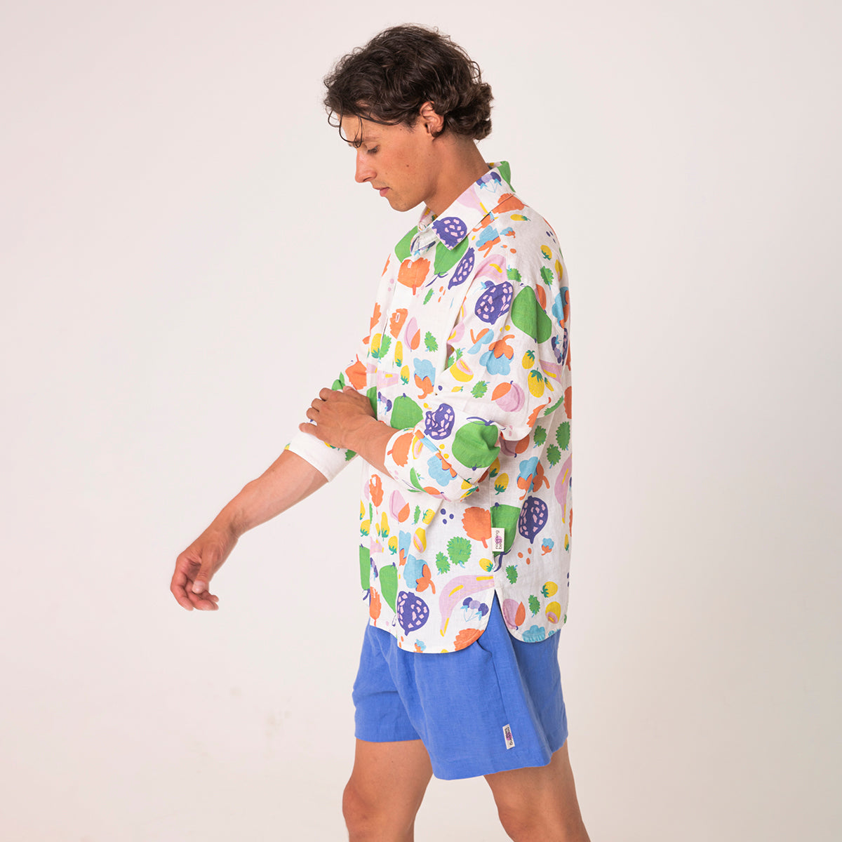 Linen shirt and shorts for men | Funky fruits