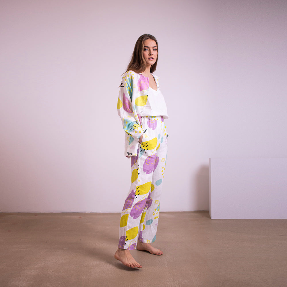 'Dreamless sleep' linen trousers