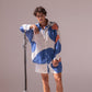 Colorful linen shirt and shorts - ocean | READY TO SHIP
