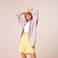 Linen shirt and shorts for women | light grey