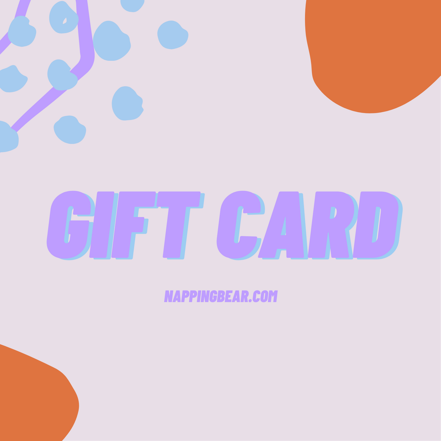 Napping Bear gift card (a digital one)