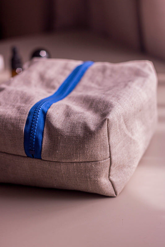 Waterproof linen dopp bag