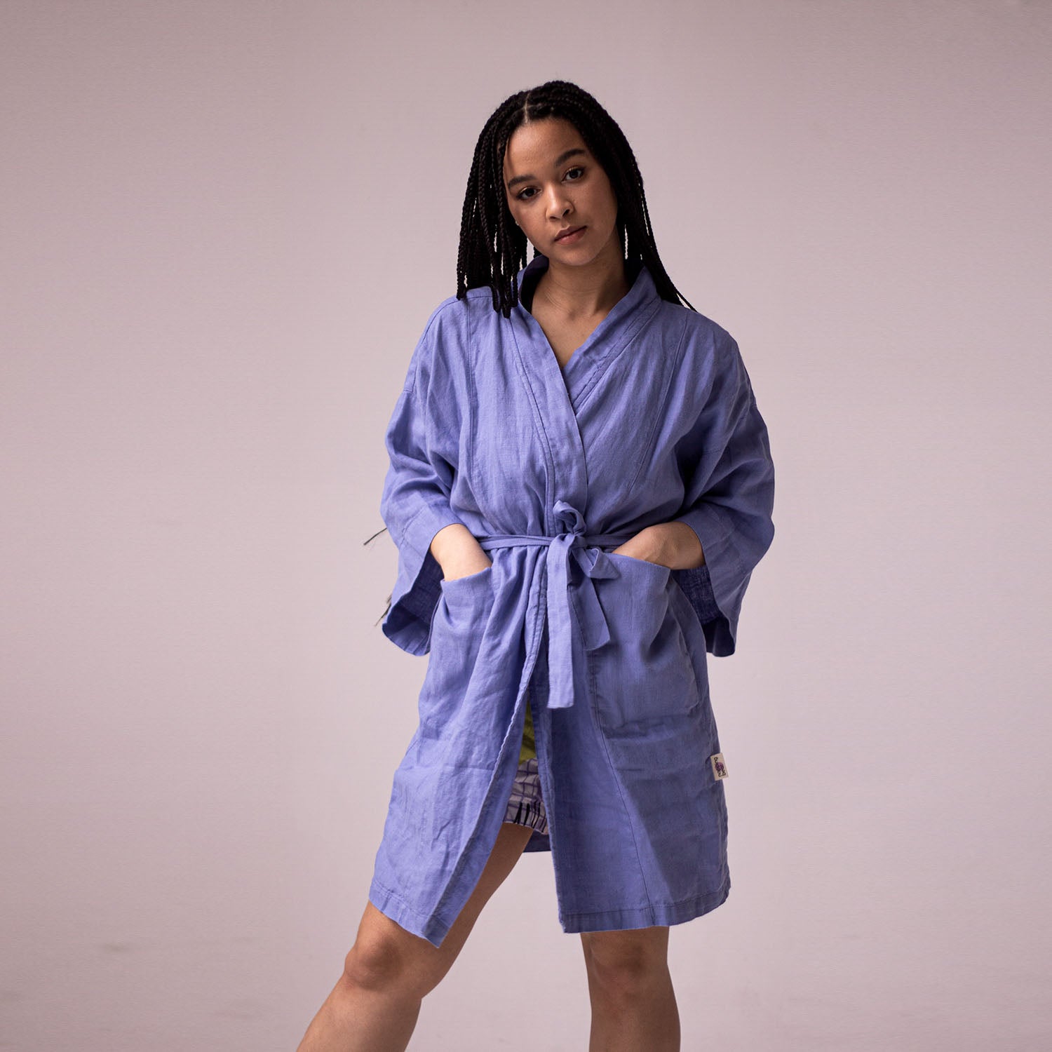 Linen on sale kimono robe