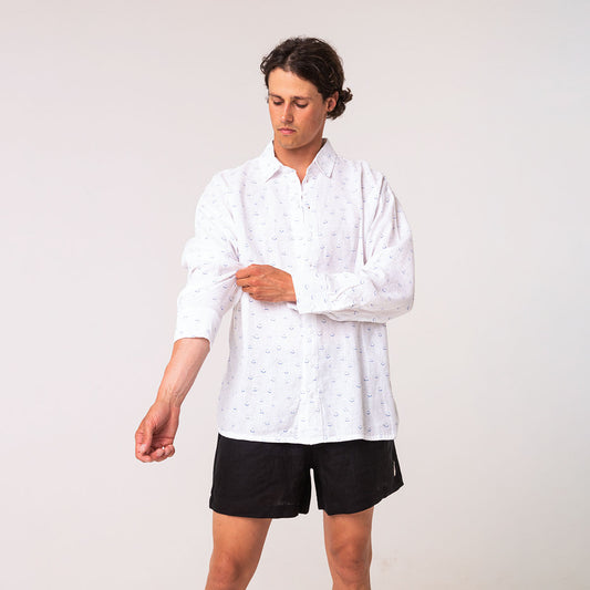 Linen shirt and shorts for men | Not always happy
